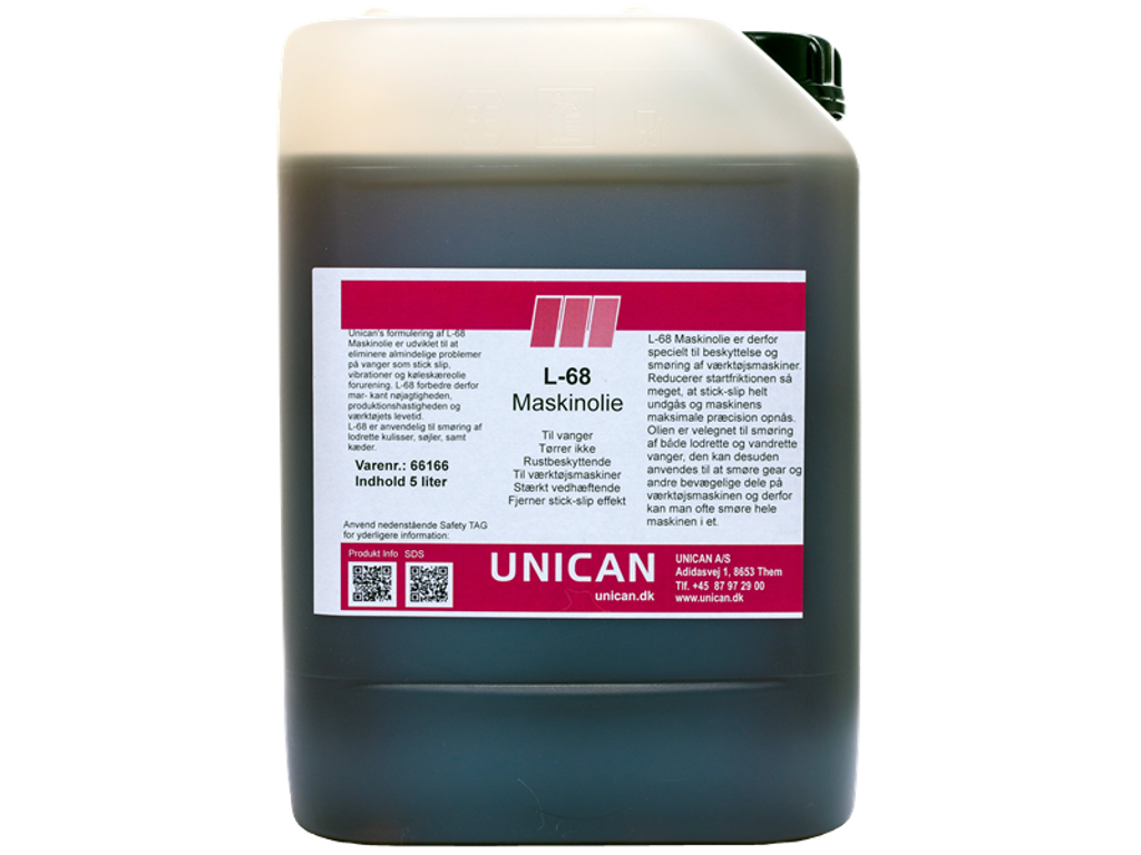 Unican L-68 maskinolie 5 ltr.