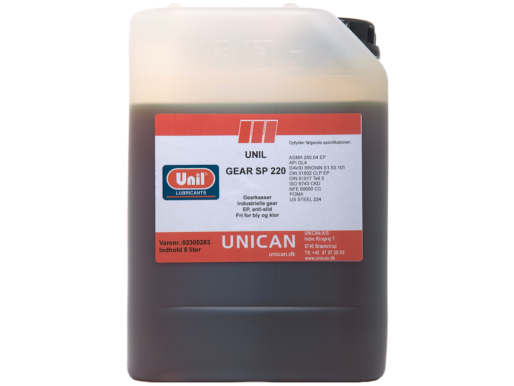 Unil Gear SP 220 gearolie, 5 ltr