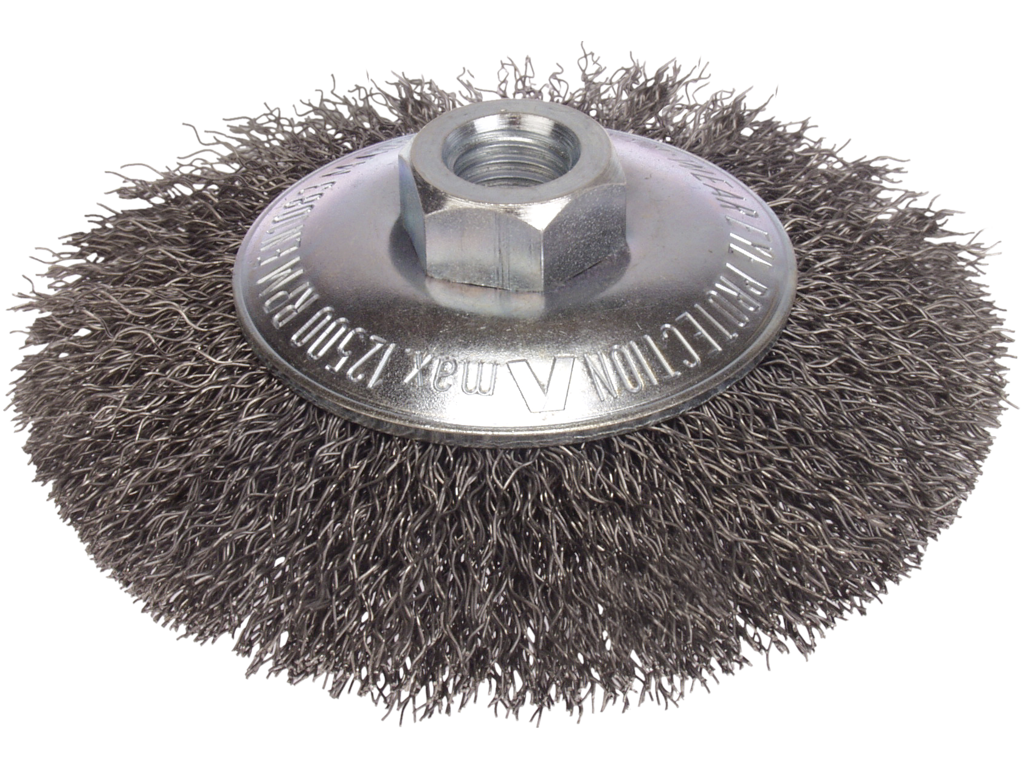 Keglebørste Ø100x10mm RF 0,3mm M14