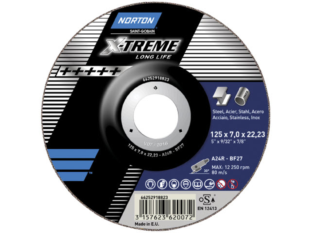 Slibeskive Ø125 - Norton X-Treme