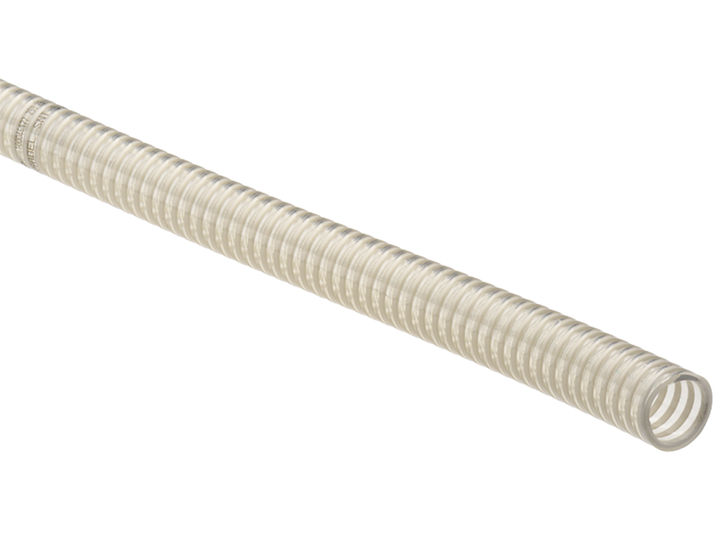 Slange 45mm suge/tryk Hvid PVC Spiral