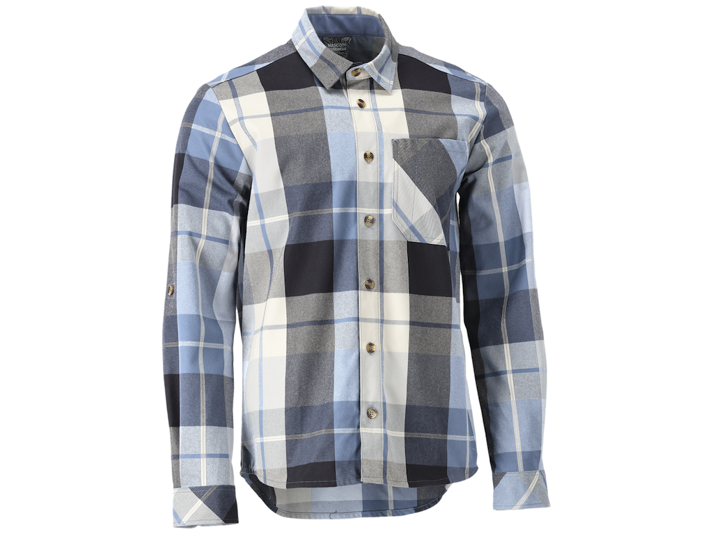 Skjorte Flannel Ternet Mørk Mararine L