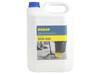Brun sæbe flydende dk. á 5 ltr.