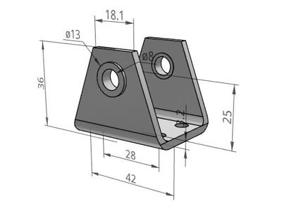 SMC CG-020-24A Vippebeslag Ø20
