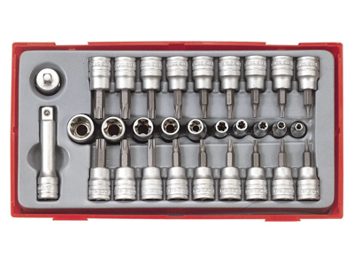 Torxtopsæt 1/4" og 3/8" TTTX30 30-dele