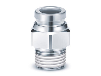 Fitting 8mm x 1/4" u/rg lige 316L