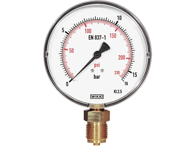 Manometer m/findelt skala 16 Rems