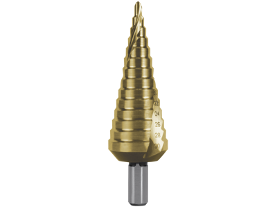 Trappebor 4 - 30 mm Ruko HSS TIN 14 trin