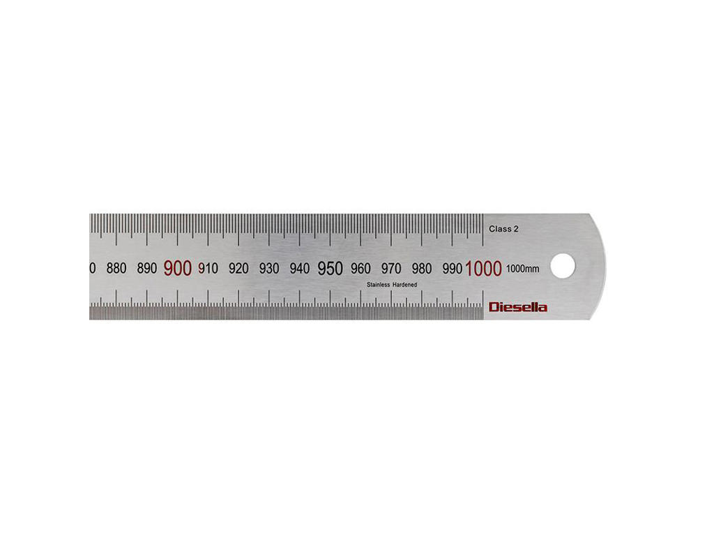 Stållineal 1000x35x1,5mm Diesella