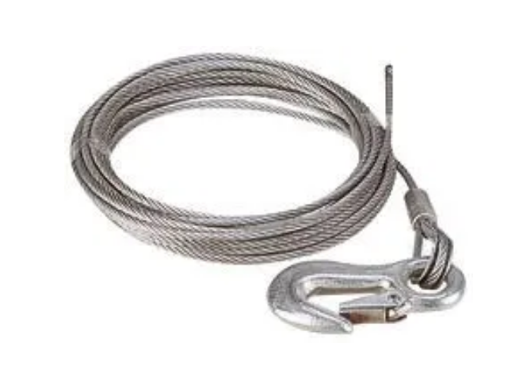 Wire 7mm med karbinhage 20mtr