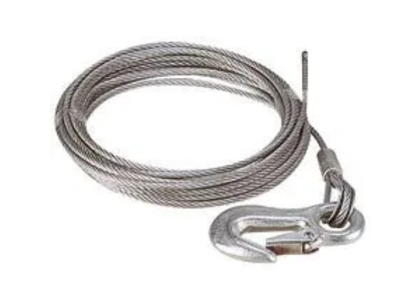 Wire 7mm med karbinhage 20mtr