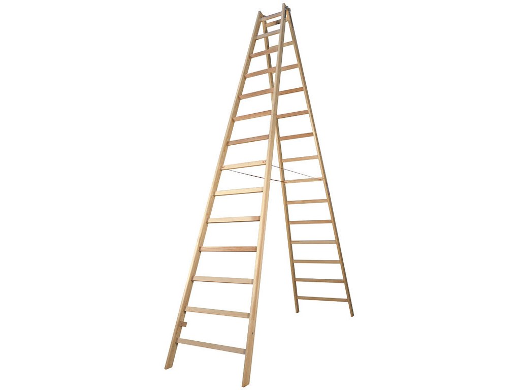Jumbo Wienerstige lamineret træ 2x14trin