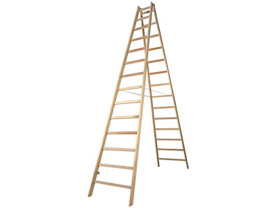 Jumbo Wienerstige lamineret træ 2x14trin