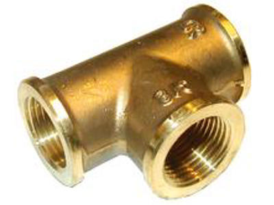 Tee 3/4" messing