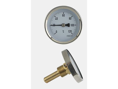 Mano / termometer Ø80 0-4 Bar/20-120 gr