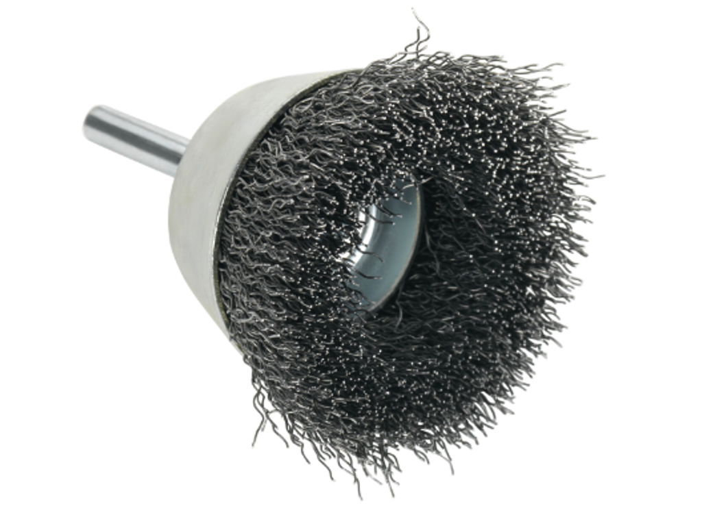 Kopstålbørste axial Ø40mm m/6mm aksel