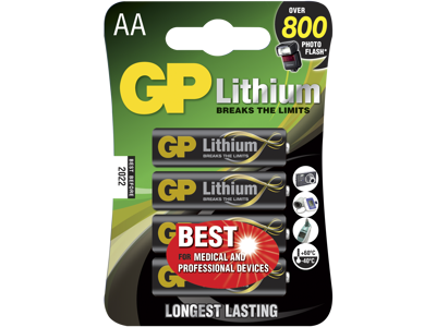 Batteri AA GP Lithium 4stk.
