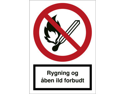 RYGNING & ÅBEN ILD FORBUDT