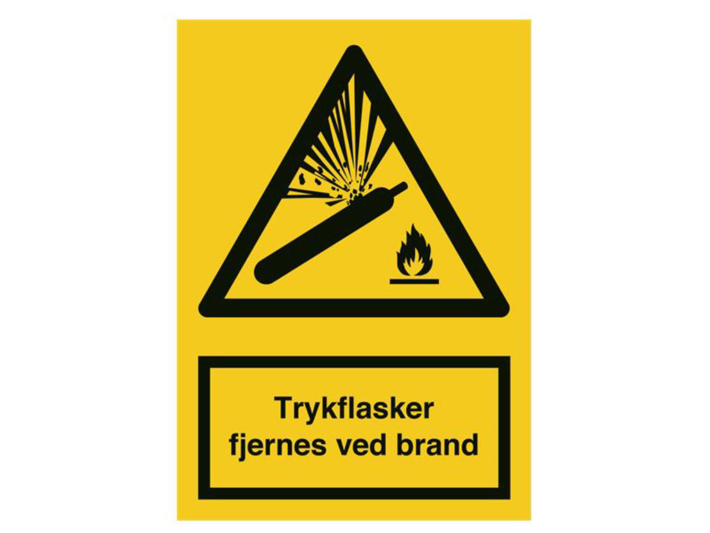 TRYKFLASKER FJERNES VED BRAND