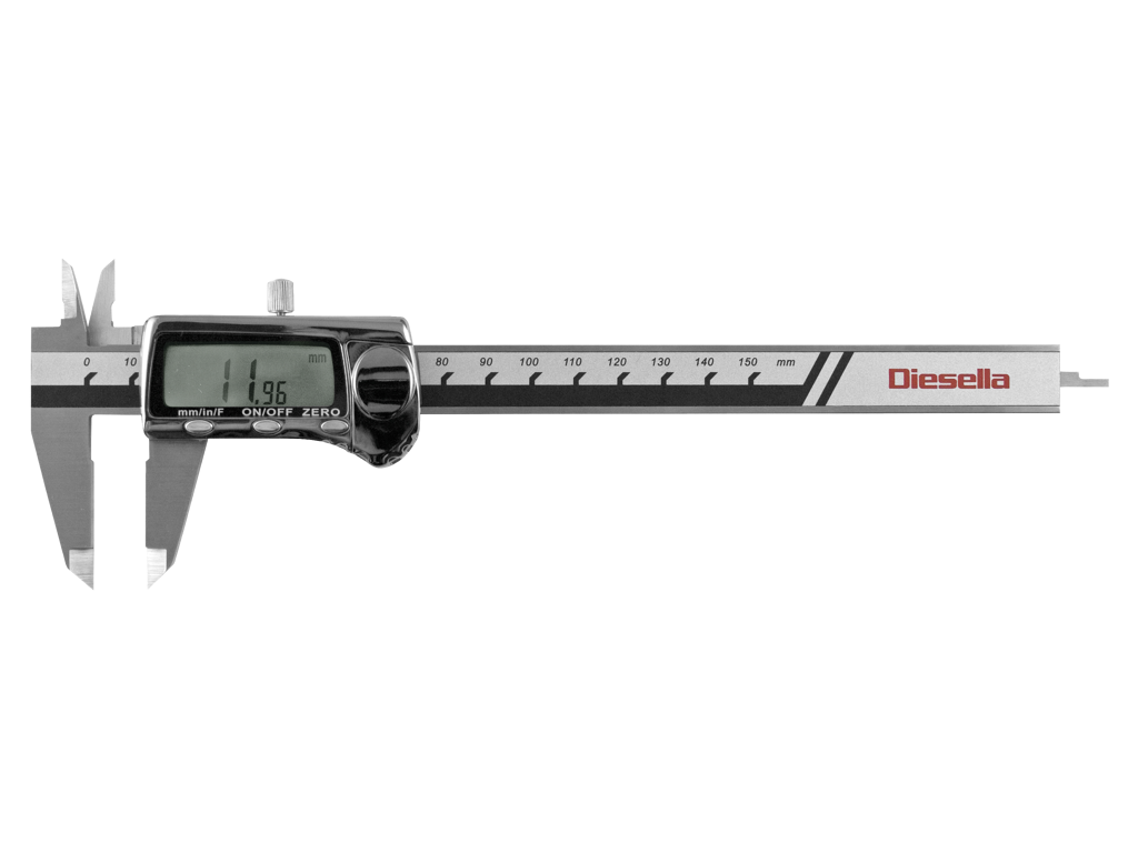 Skydelære Digital 150mm Diesella m/brøk