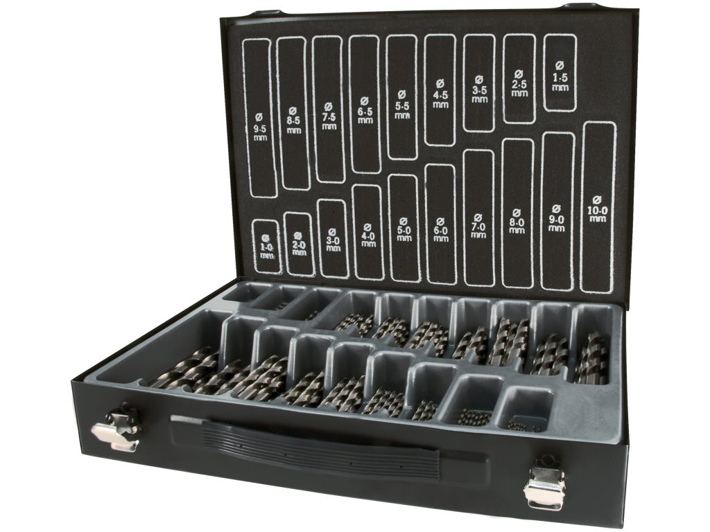 Borkuffert  1-10,0mm 170stk Slebne HSS-G