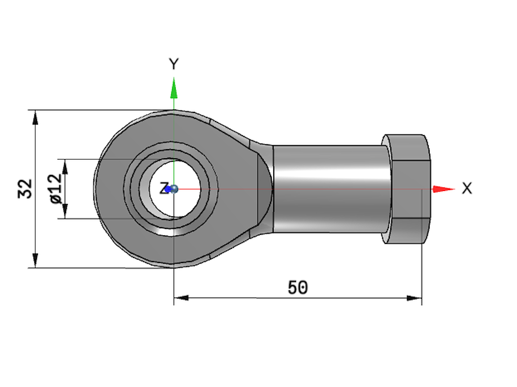 SMC KJ12D kugleled M12x1,25