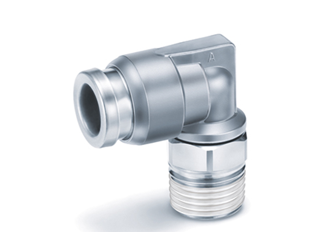 Luftfittings 8mm x 1/8" u/rg. vink MESS.