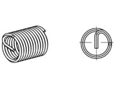Gevindspiral M8x1,25x8mm std A2