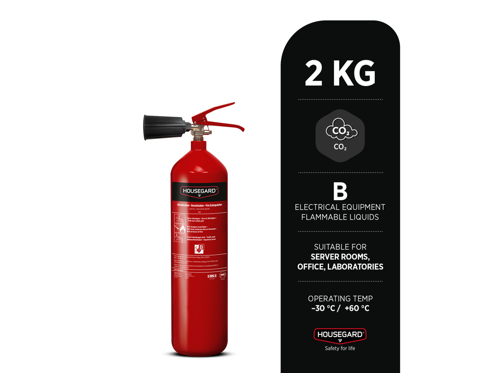 Kulsyreslukker 2 kg 34B, CE og DNV godkendt
