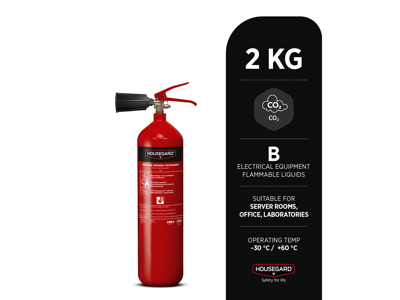 Kulsyreslukker 2 kg 34B, CE og DNV godkendt
