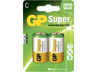 Batteri C LR14 GP Super Alkaline 2 stk.