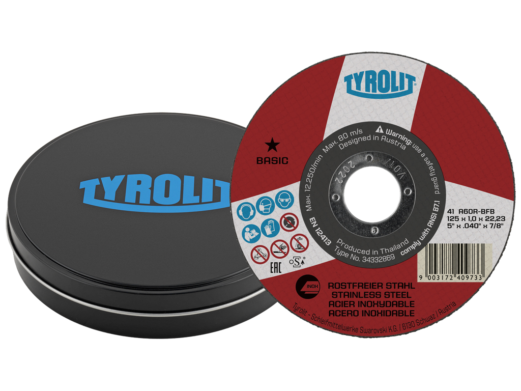 Skæreskive 125x1,0x22 plan Basic Dåse