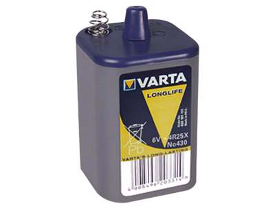 Batteri 430 m. fjeder 4R25 6V 75000 mAh 
