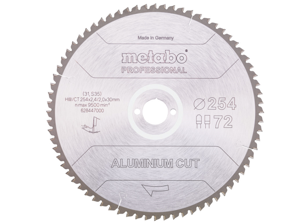 Rundsavklinge 254x30 72T Alucut NEG