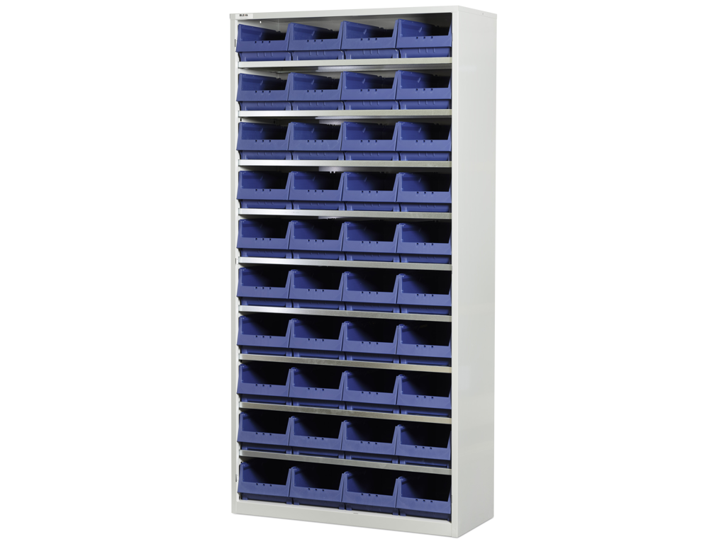 Reol inkl. 40 kasser blå 3068 Bleva