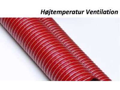 Slange 63mm silicone højtemp.ventilation