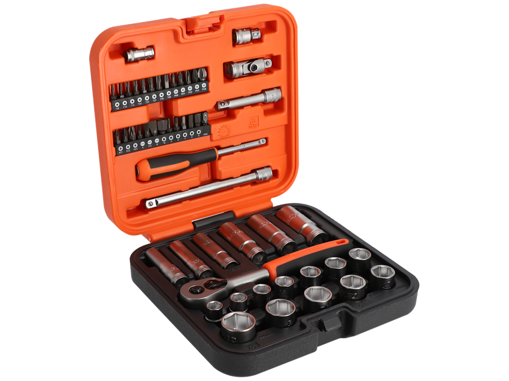 Topnøglesæt 1/4" + 3/8" S51MC3H 51 dele
