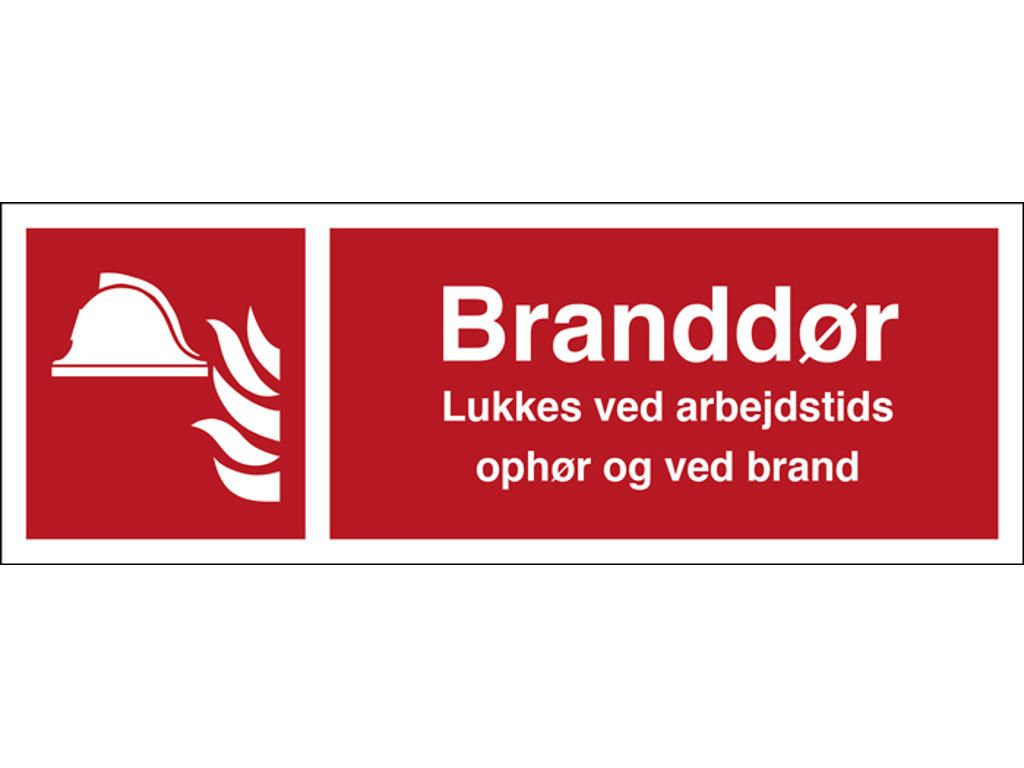 BRANDDØR 105x297mm - Selvklæbende