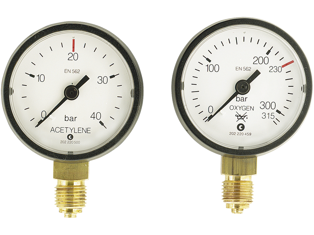 Manometer Ø50 Neutral 0-315 bar AGA