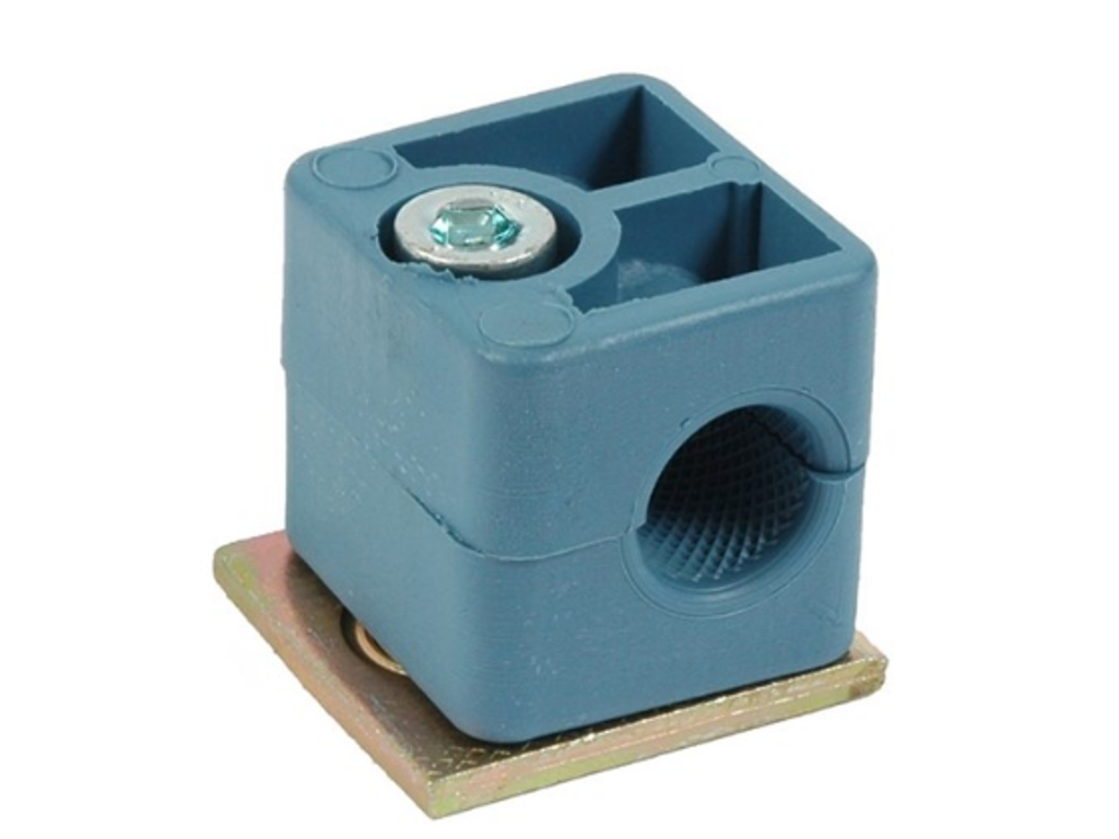 Rørholder 12mm  m/1 skrue for enkelt rør