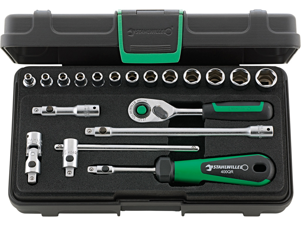 Topnøglesæt 1/4" 40/13/6QR Stahlwille