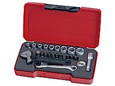 Topnøglesæt 1/4"  23 dele Tengtool