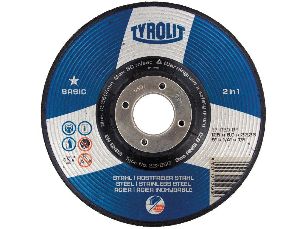 Slibeskive 125x6,0x22 A30-BF Basic