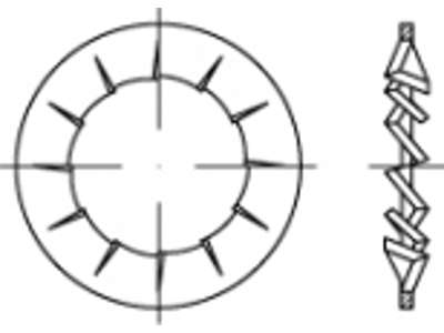 Stjerneskive 4mm A2 indv. fortanding