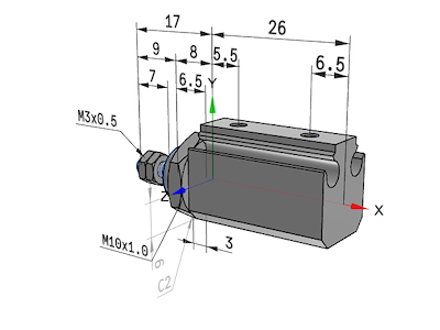 SMC CDJP2B6-5D luftcylinder