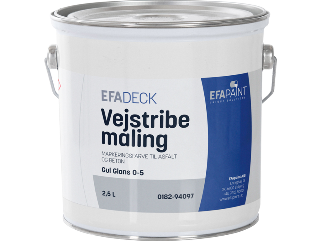 Stribemaling gul 2,5 Liter Esbjerg