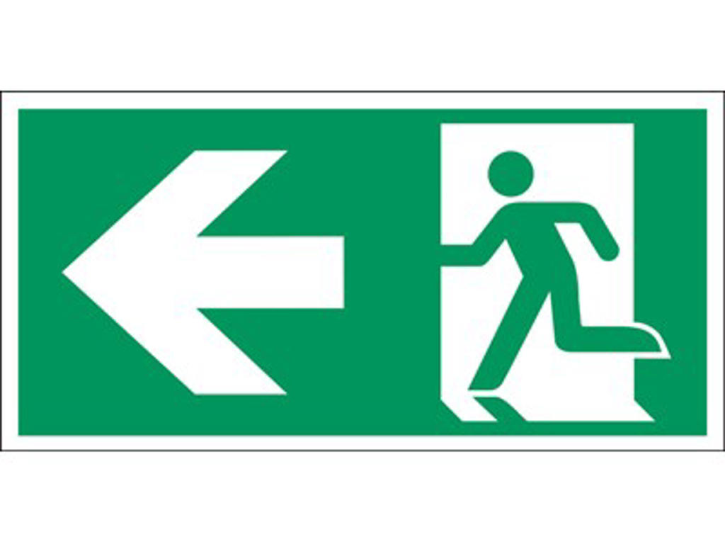 Skilt Nødudgang 140x420mm