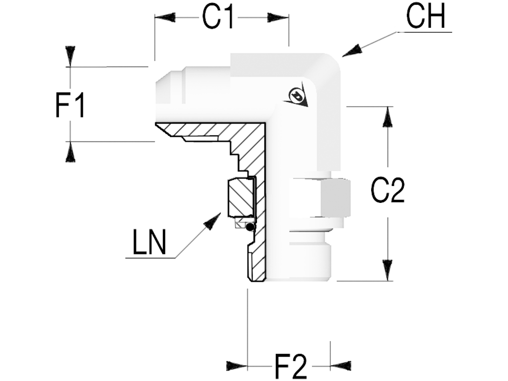 CO-10-3/8" Vinkelforskr.