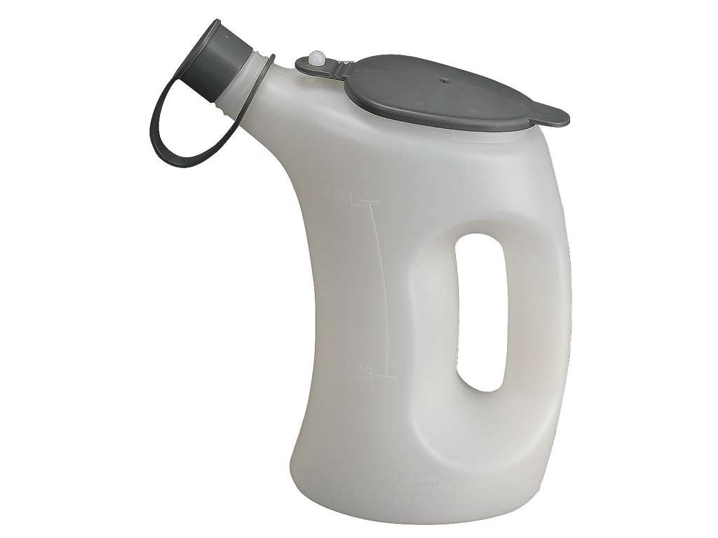 Oliekande 2 ltr hvid m/låg og flextud