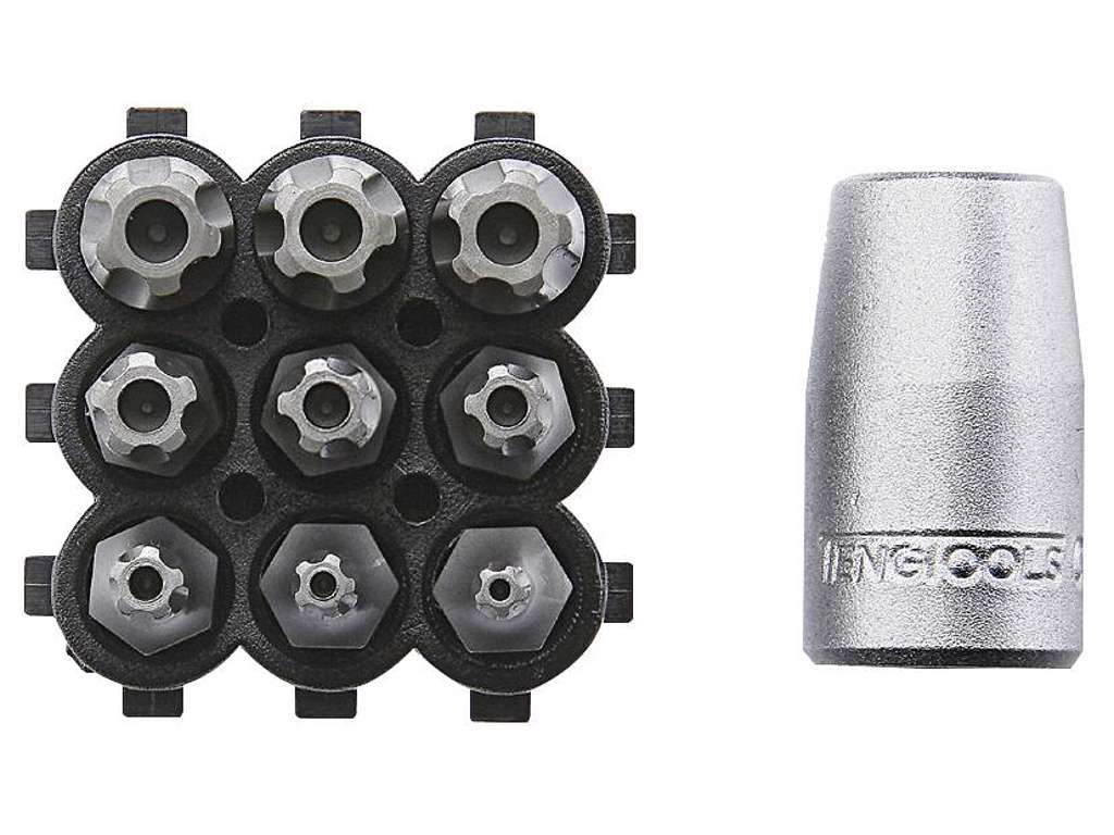 Bitssæt TXP10-50 med styrehul, 9stk 